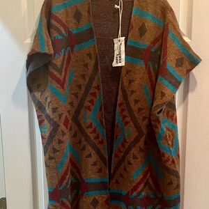 Savanna Jane Multicolor Southwestern Poncho
